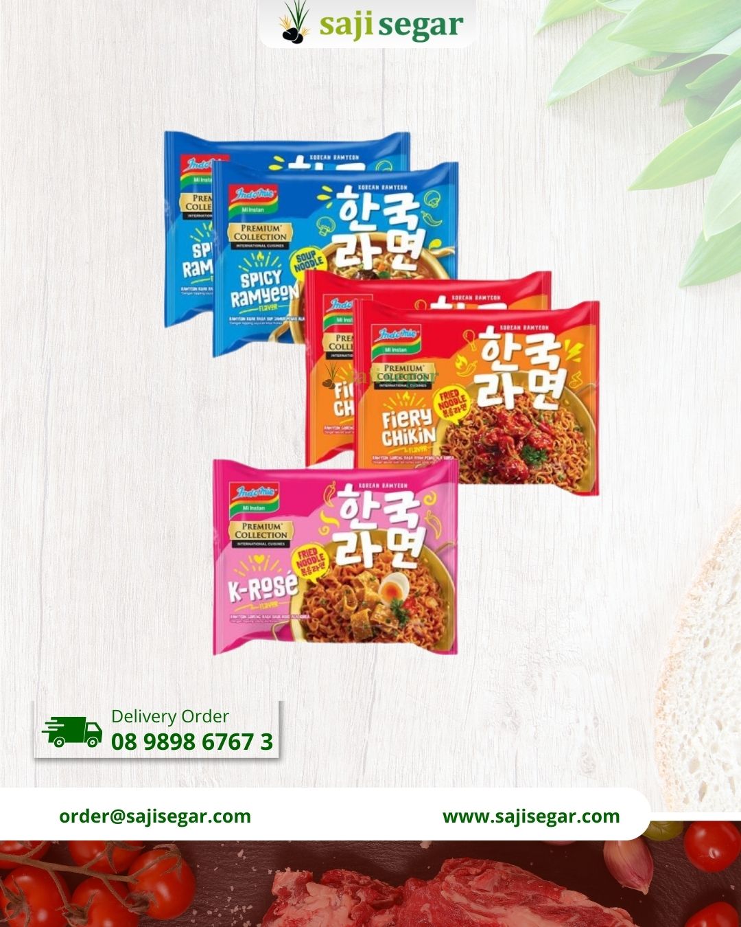 5 Pcs - Mix Indomie Korean